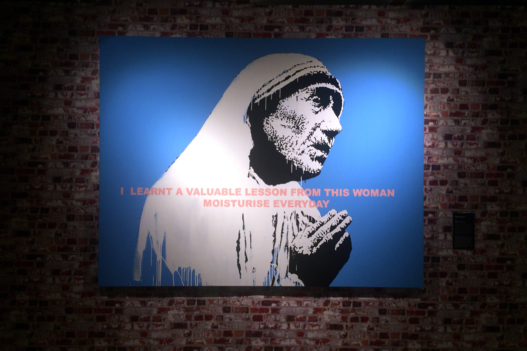 Banksy'Mother Theresa' キャンバス作品