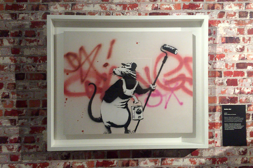 Banksy（バンクシー）-Roller Rat キャンバス作品