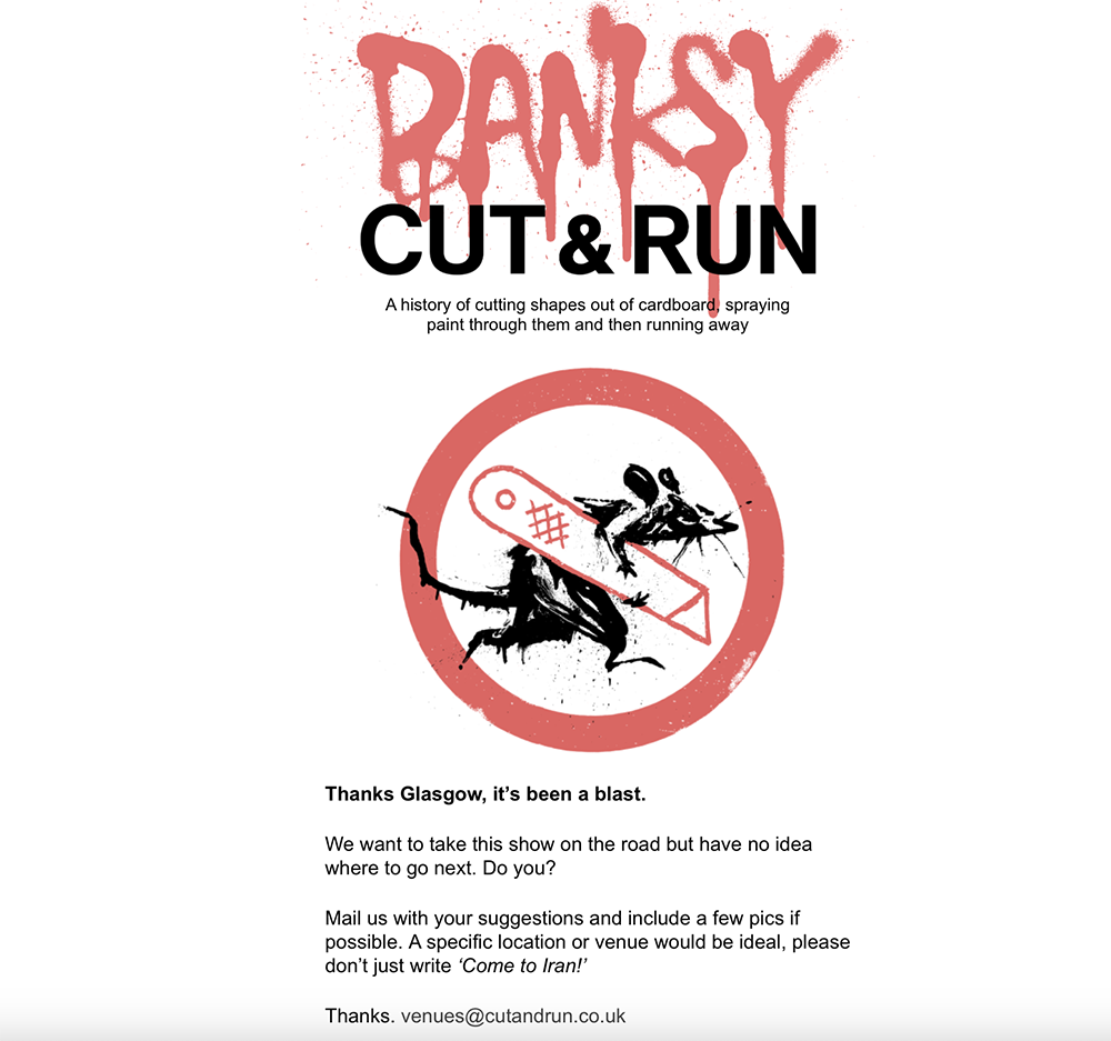 BANKSY CUT \u0026 RUN ポスター GOMA バンクシー - その他