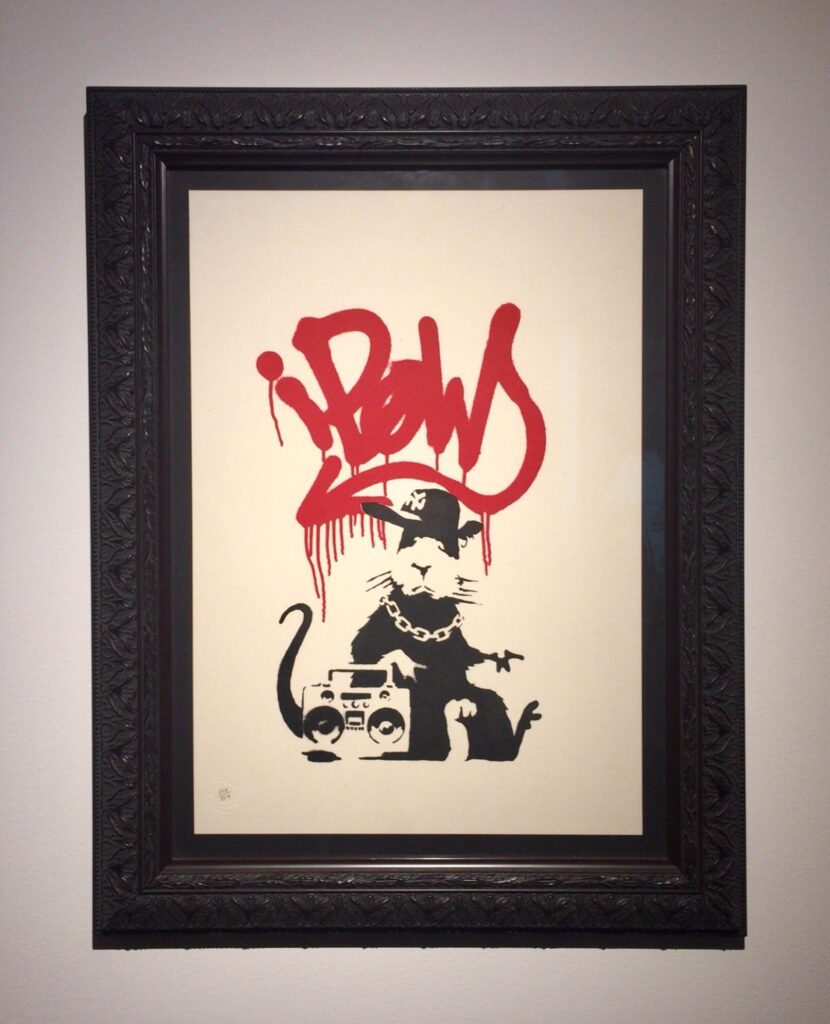 Banksy Gangsta Rat -Red